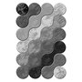 Conceptum Wookece292 Alfombra 80 x 50 cm Blanco, Gris y Negro